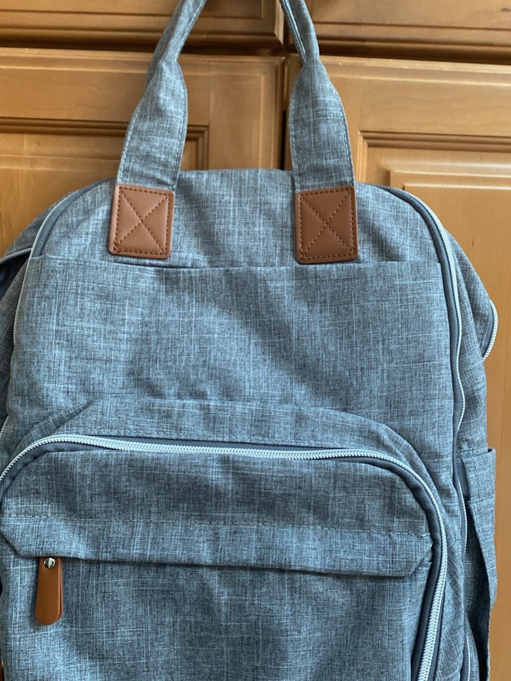 Gray Diaper Bag with Changing Pad